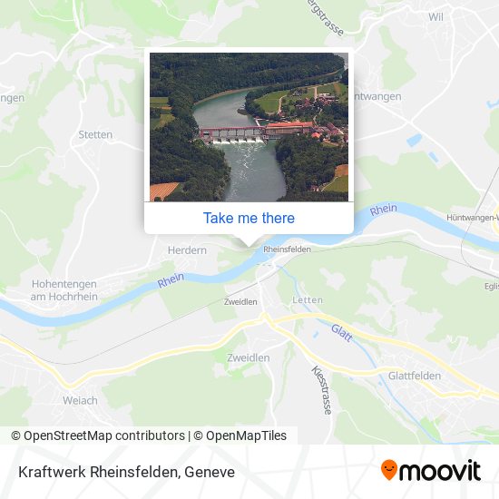 Kraftwerk Rheinsfelden map