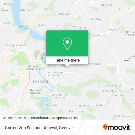 Garten Von Schloss Uebewil map