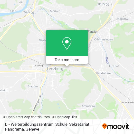 D - Weiterbildungszentrum, Schule, Sekretariat, Panorama map