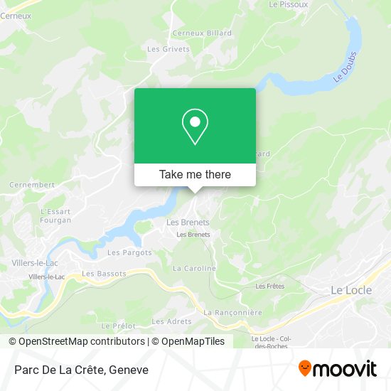 Parc De La Crête map