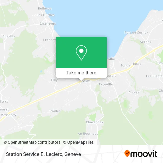 Station Service E. Leclerc map