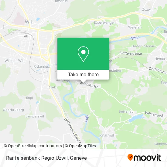 Raiffeisenbank Regio Uzwil map