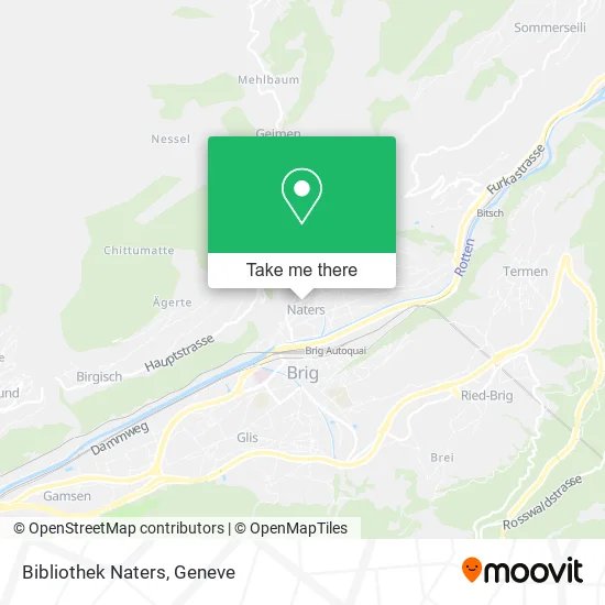 Bibliothek Naters map