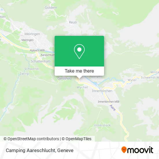 Camping Aareschlucht map