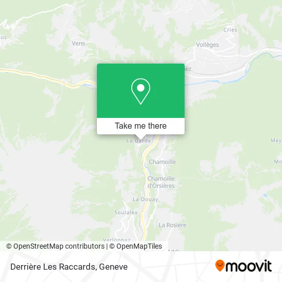 Derrière Les Raccards map