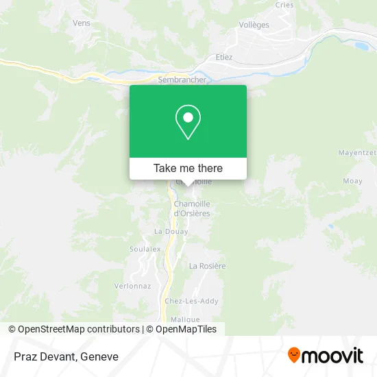Praz Devant map