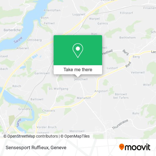 Sensesport Ruffieux map
