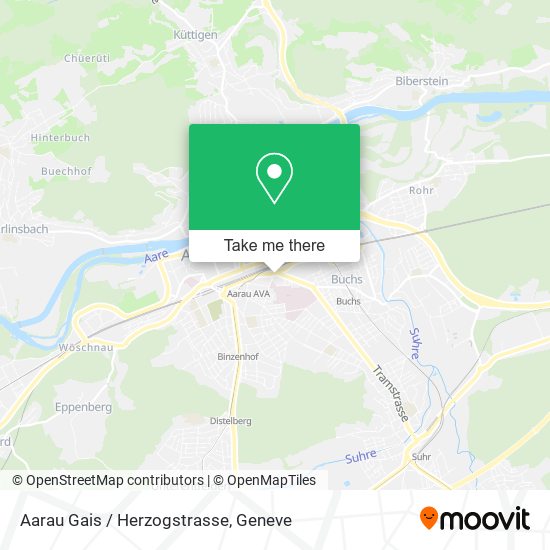Aarau Gais / Herzogstrasse map