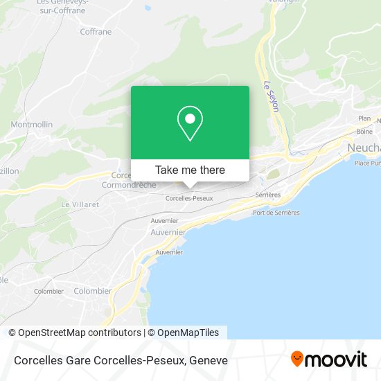 Corcelles Gare Corcelles-Peseux map