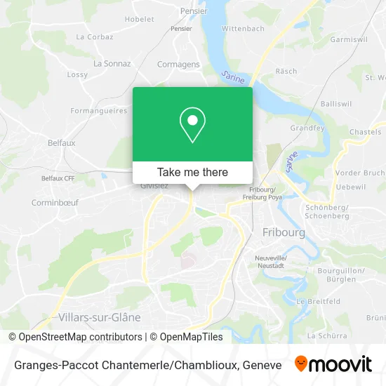 Granges-Paccot Chantemerle / Chamblioux map