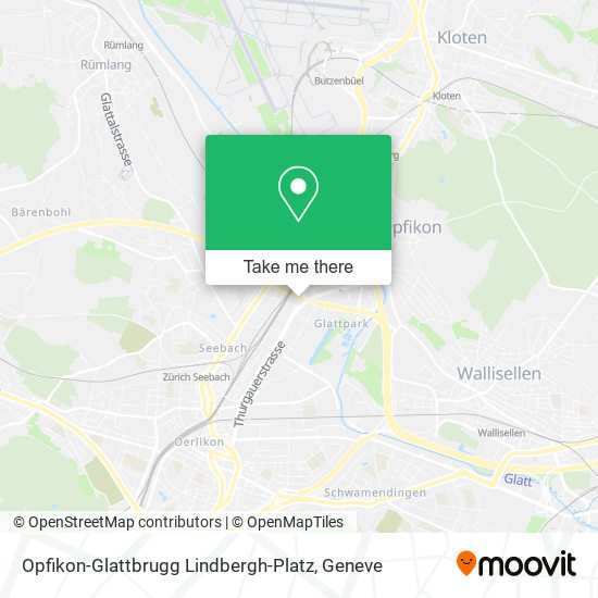 Opfikon-Glattbrugg Lindbergh-Platz map