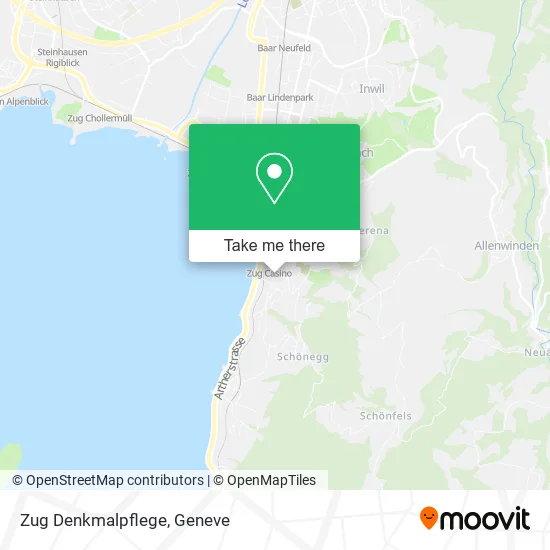 Zug Denkmalpflege map