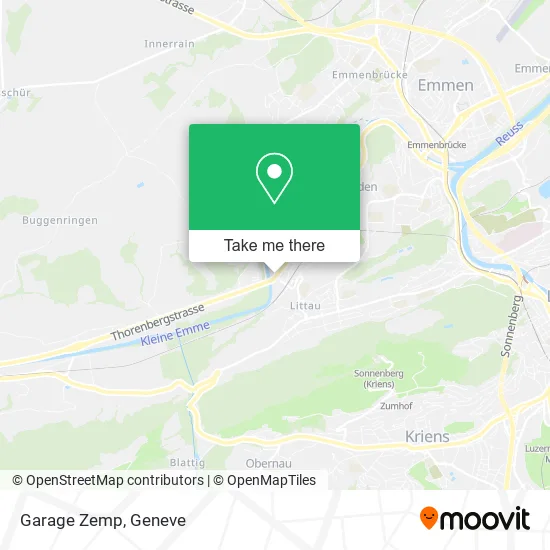 Garage Zemp map