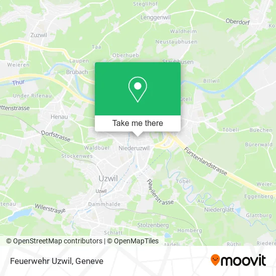 Feuerwehr Uzwil map