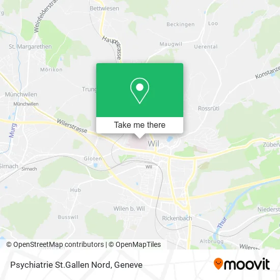 Psychiatrie St.Gallen Nord map