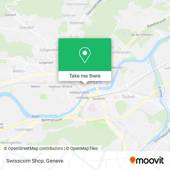 Swisscom Shop map