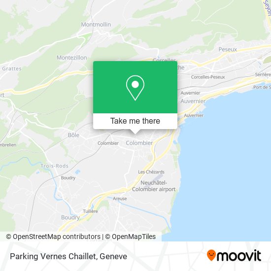 Parking Vernes Chaillet map
