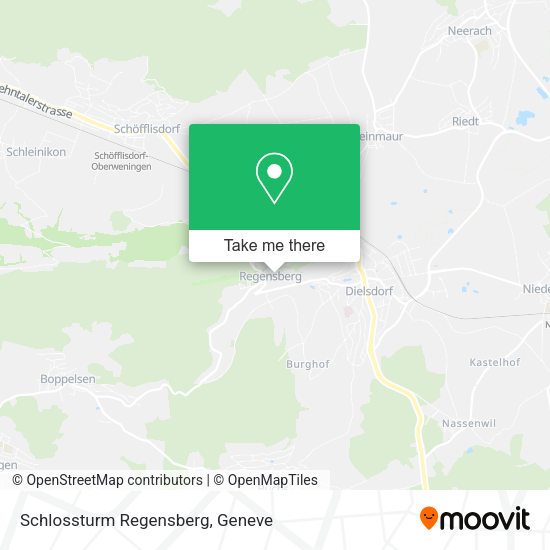 Schlossturm Regensberg map