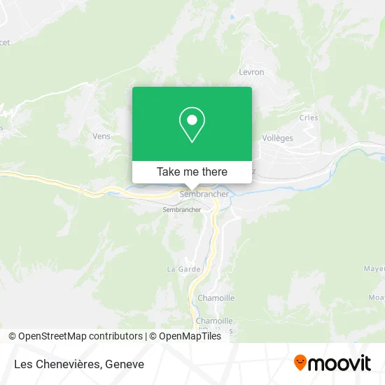 Les Chenevières map