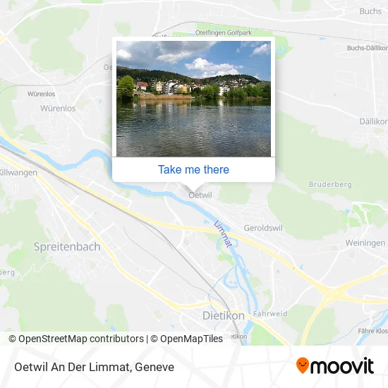 Oetwil An Der Limmat map