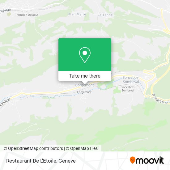 Restaurant De L'Etoile map