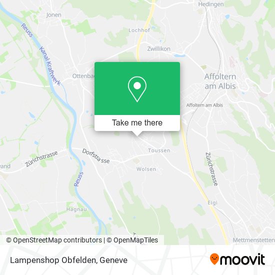 Lampenshop Obfelden map