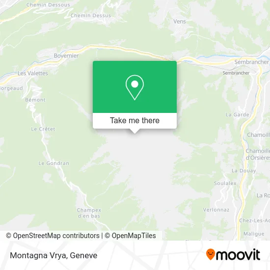 Montagna Vrya map