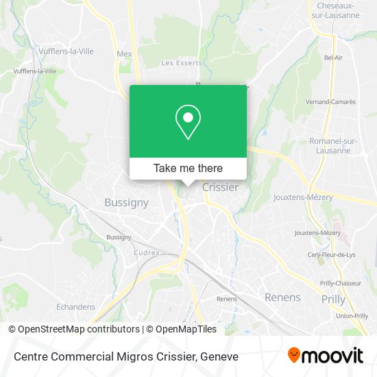 Centre Commercial Migros Crissier map