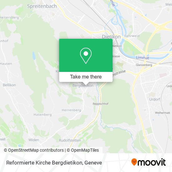 Reformierte Kirche Bergdietikon map