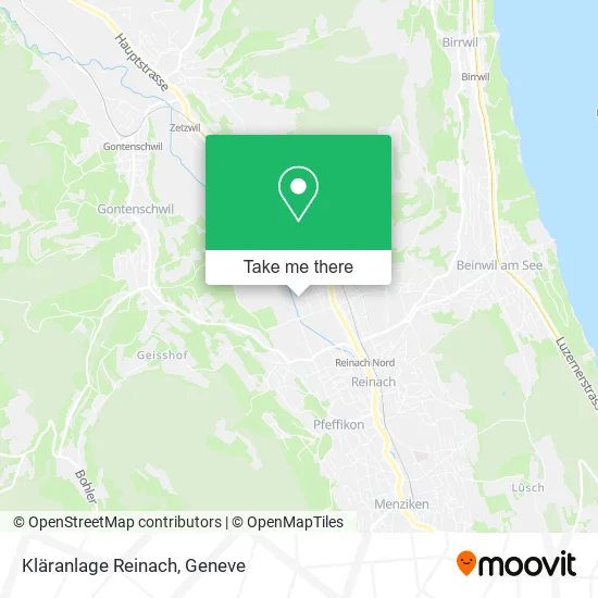 Kläranlage Reinach map