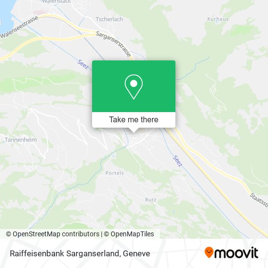 Raiffeisenbank Sarganserland map