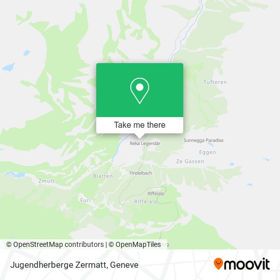 Jugendherberge Zermatt map