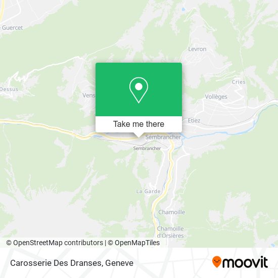 Carosserie Des Dranses map