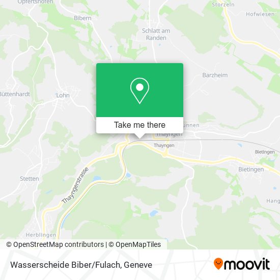 Wasserscheide Biber/Fulach map