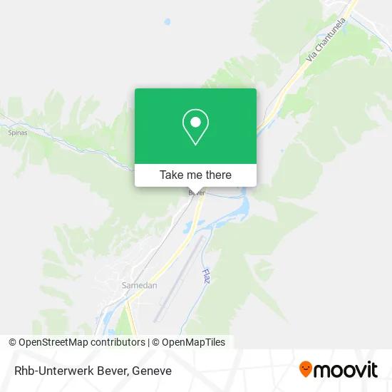 Rhb-Unterwerk Bever map