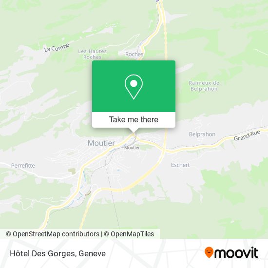Hôtel Des Gorges map