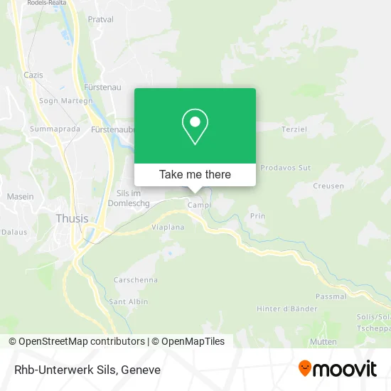 Rhb-Unterwerk Sils map