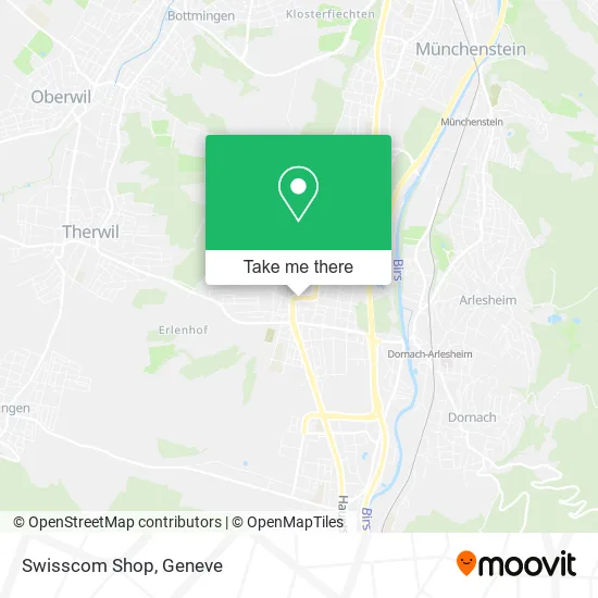 Swisscom Shop map