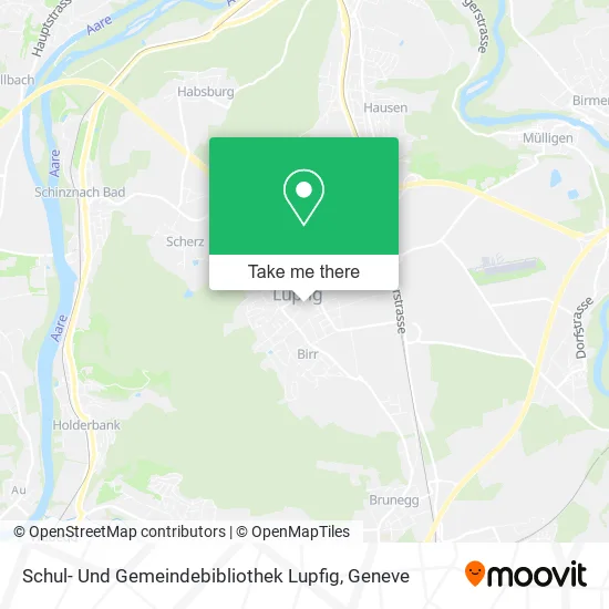Schul- Und Gemeindebibliothek Lupfig map