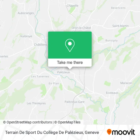 Terrain De Sport Du Collège De Palézieux map