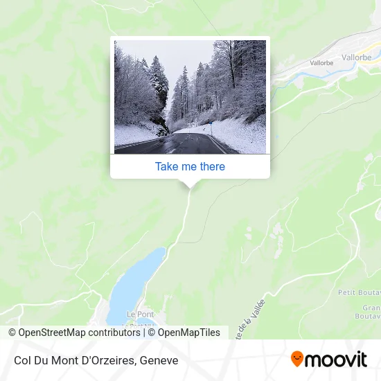 Col Du Mont D'Orzeires map