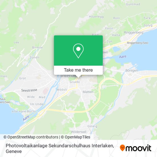 Photovoltaikanlage Sekundarschulhaus Interlaken map