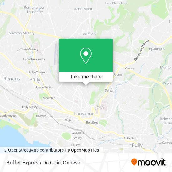 Buffet Express Du Coin map