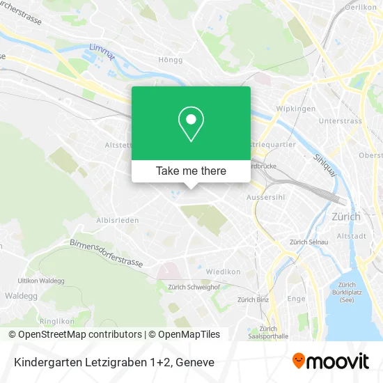 Kindergarten Letzigraben 1+2 map