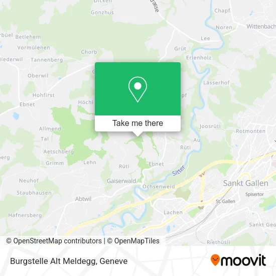 Burgstelle Alt Meldegg map