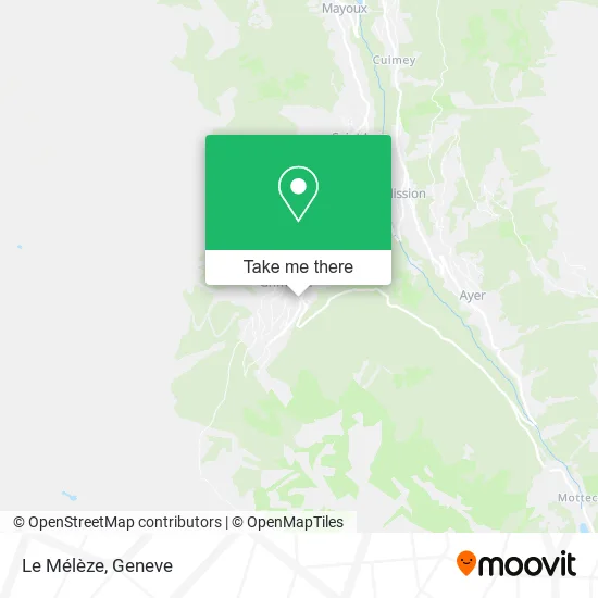 Le Mélèze map