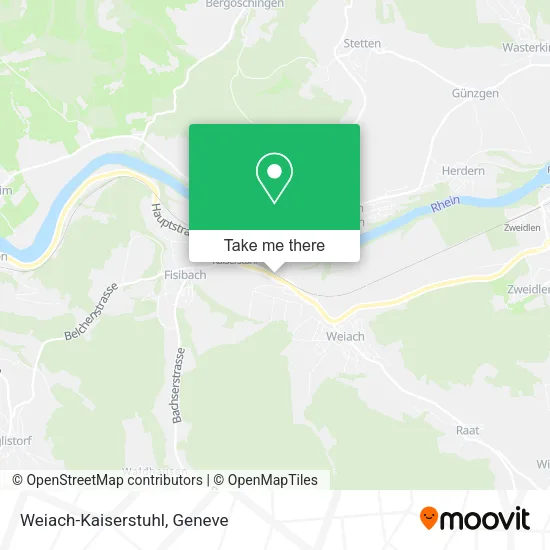 Weiach-Kaiserstuhl map