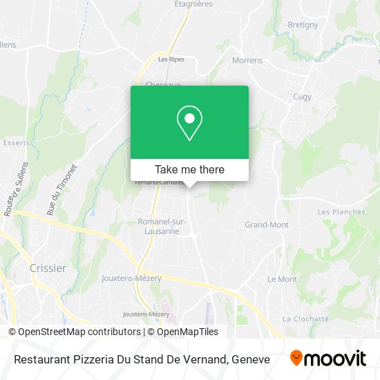 Restaurant Pizzeria Du Stand De Vernand map