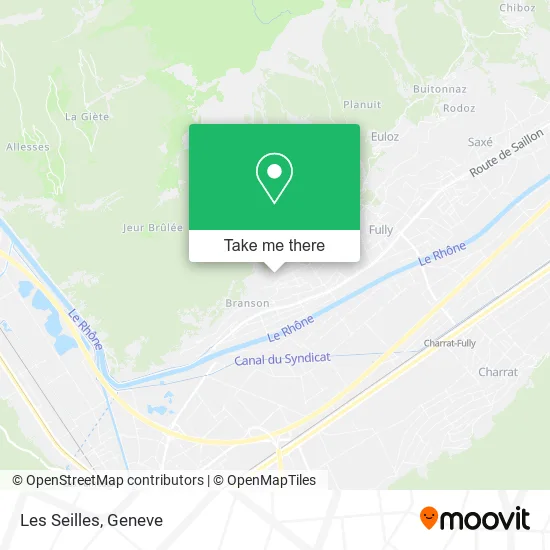 Les Seilles map