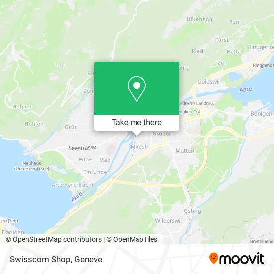 Swisscom Shop map